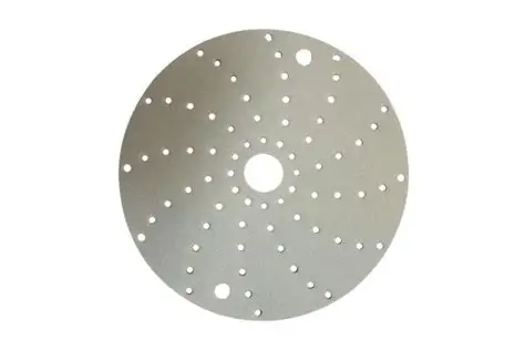 Abrasive sanding disc or roll, Q-Refinish brand, professional automotive tool, white background, studio photography