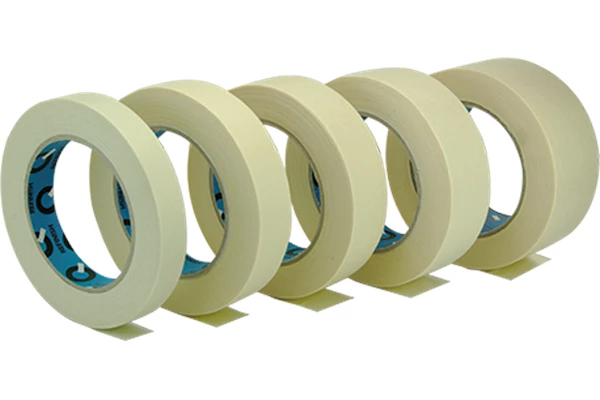 Professional automotive masking tape roll, yellow, high quality for car painting