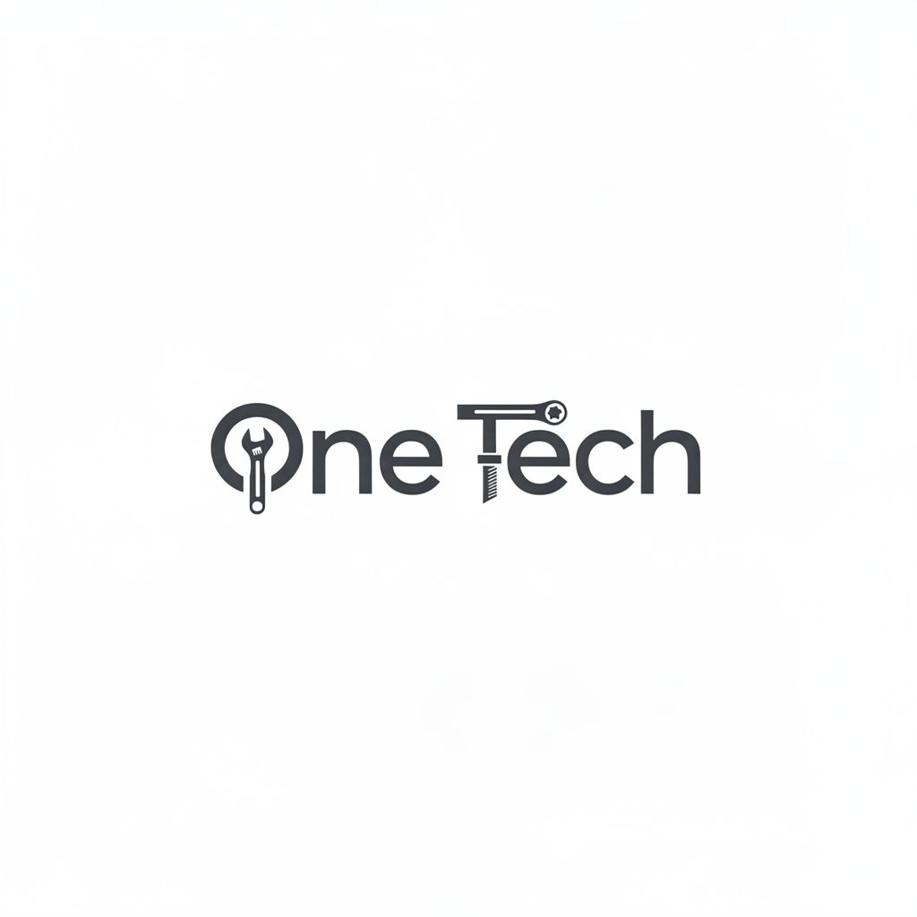 One Tech logo, professional automotive tools brand, sleek technical typography, high resolution, white background, centered