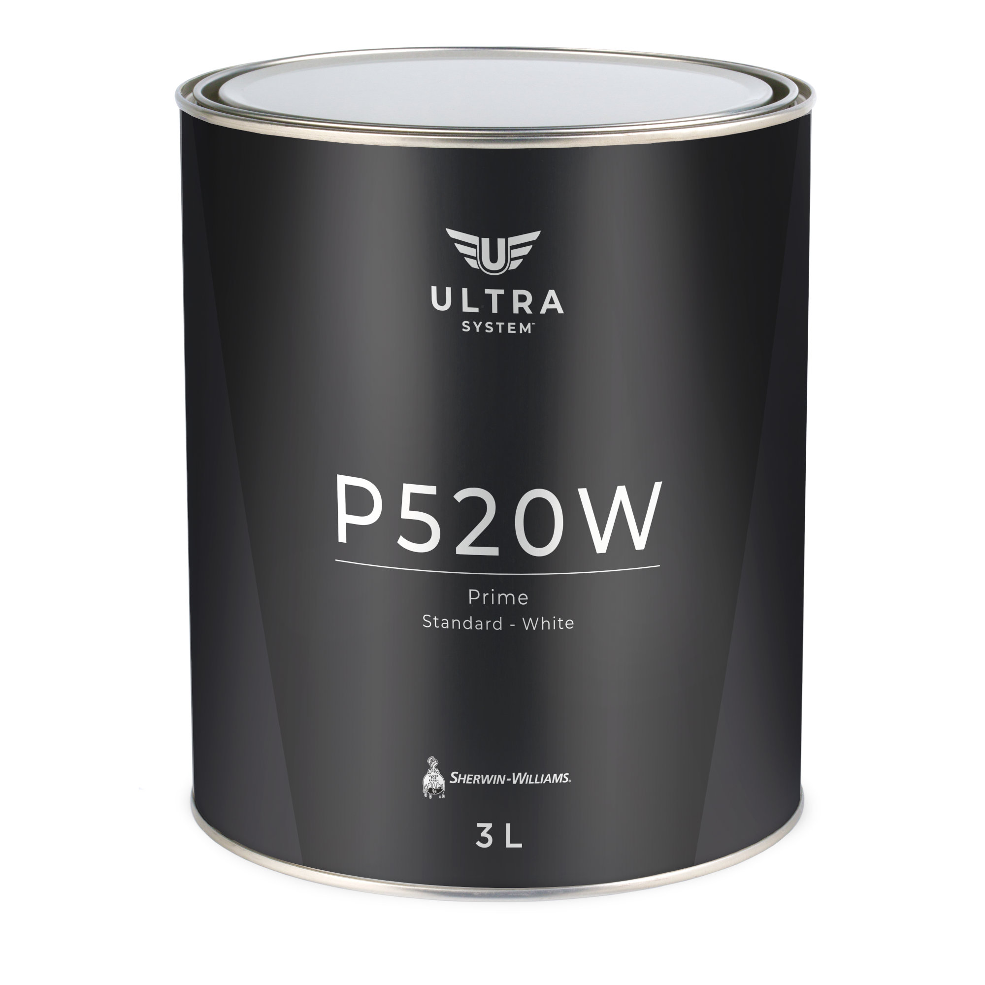 Sherwin-Williams automotive clearcoat can, professional car refinishing product, high gloss finish, studio lighting