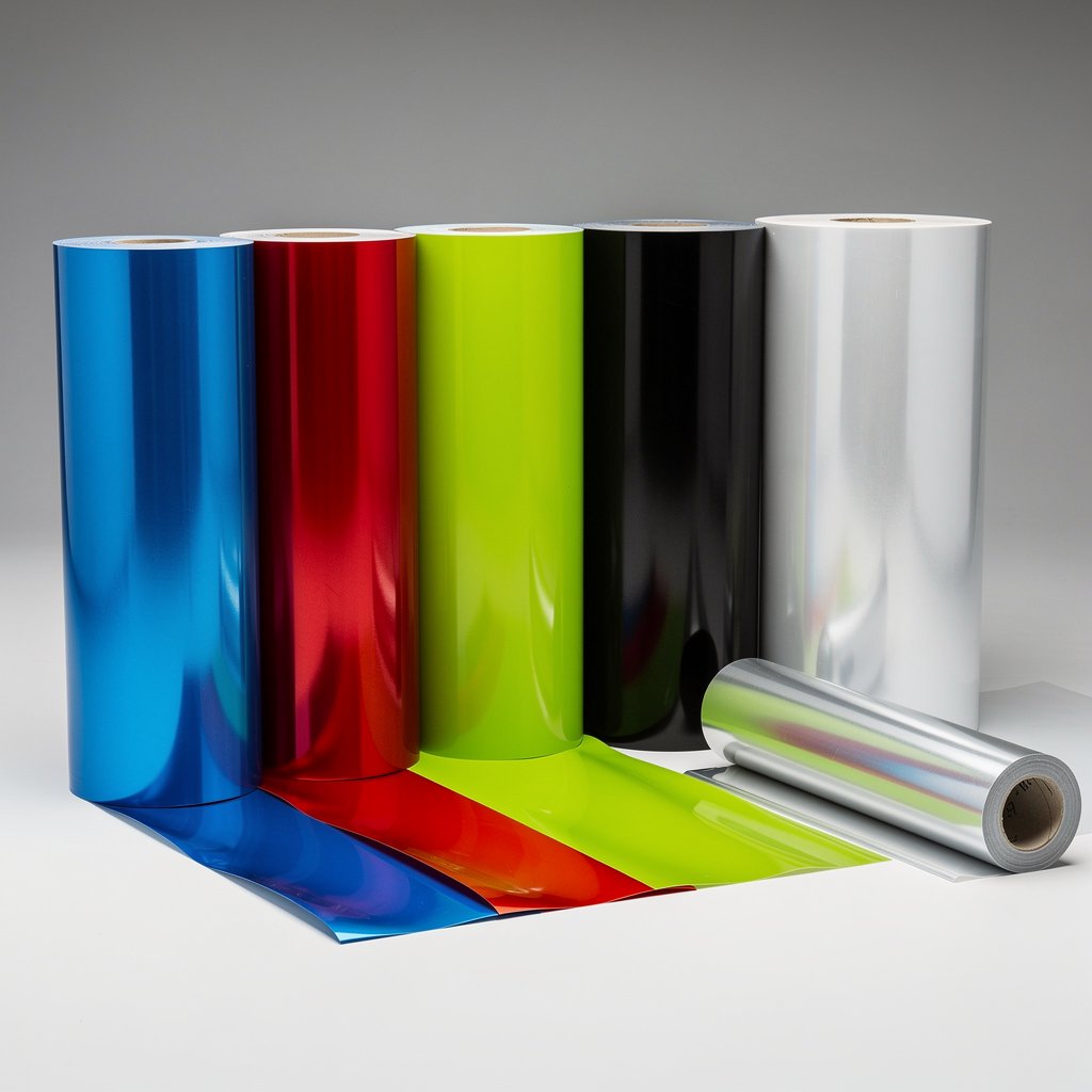 Automotive wrapping films, rolls of high quality vinyl, car customization materials, vibrant colors